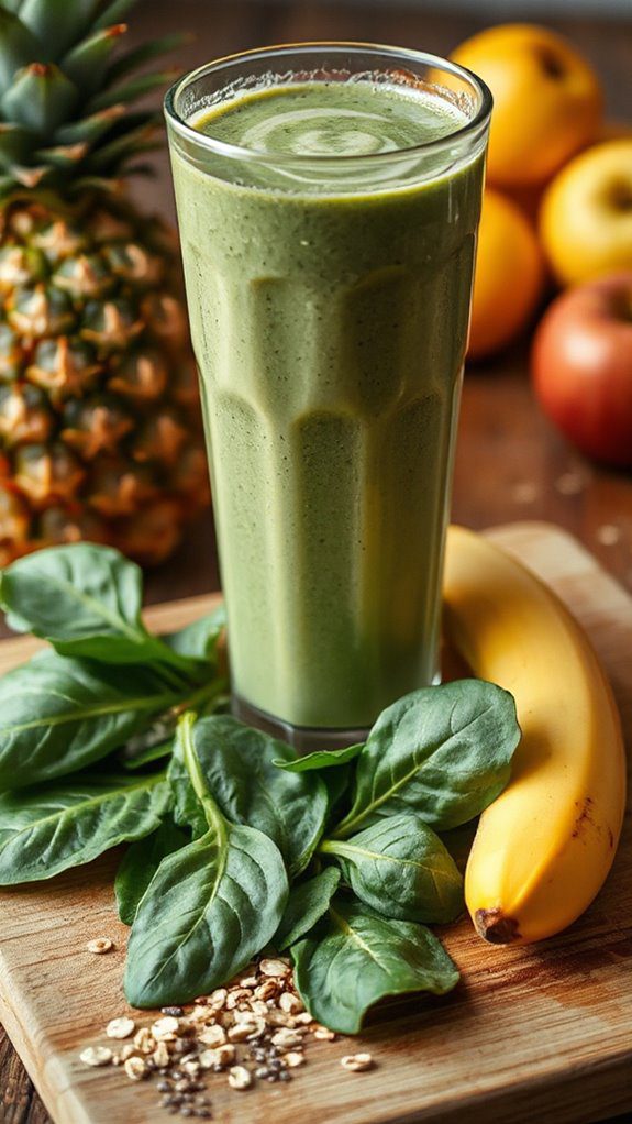 nutritious banana spinach smoothie