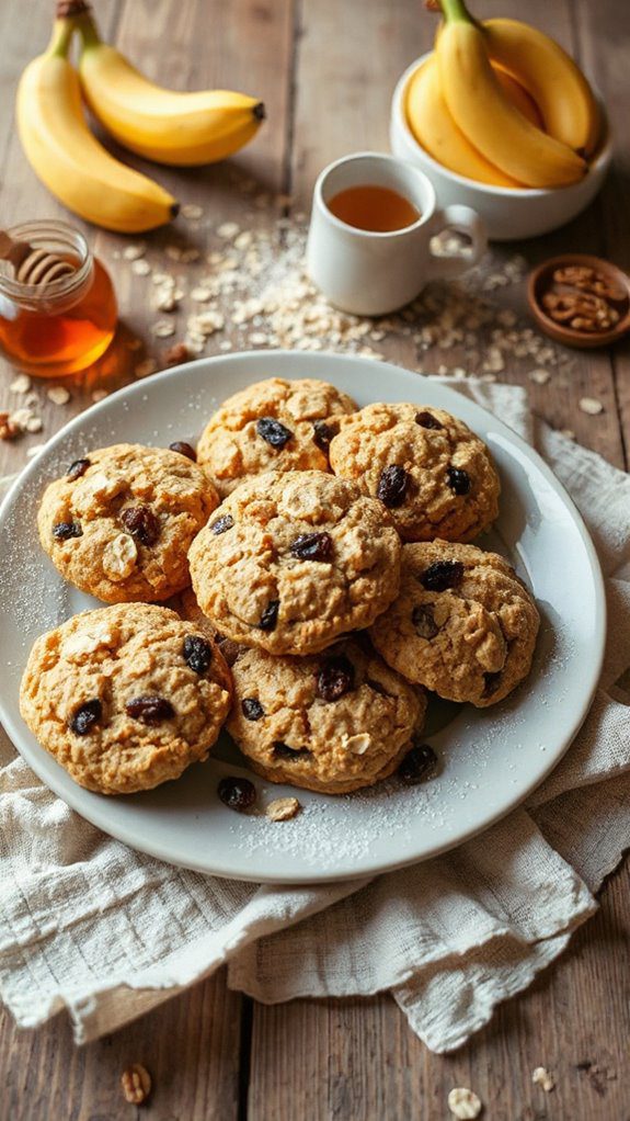 nutritious chewy banana cookies