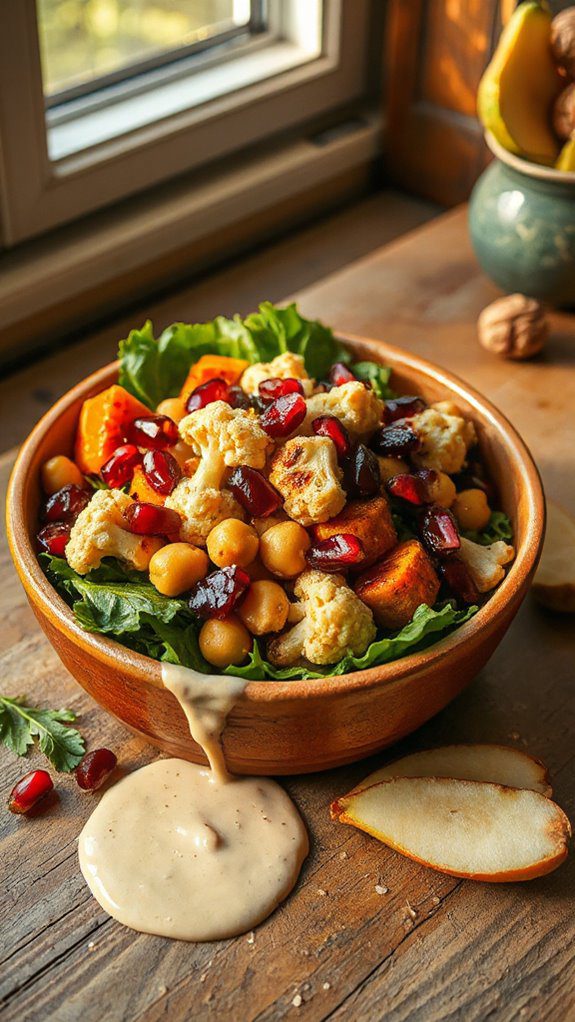 nutritious chickpea cauliflower salad
