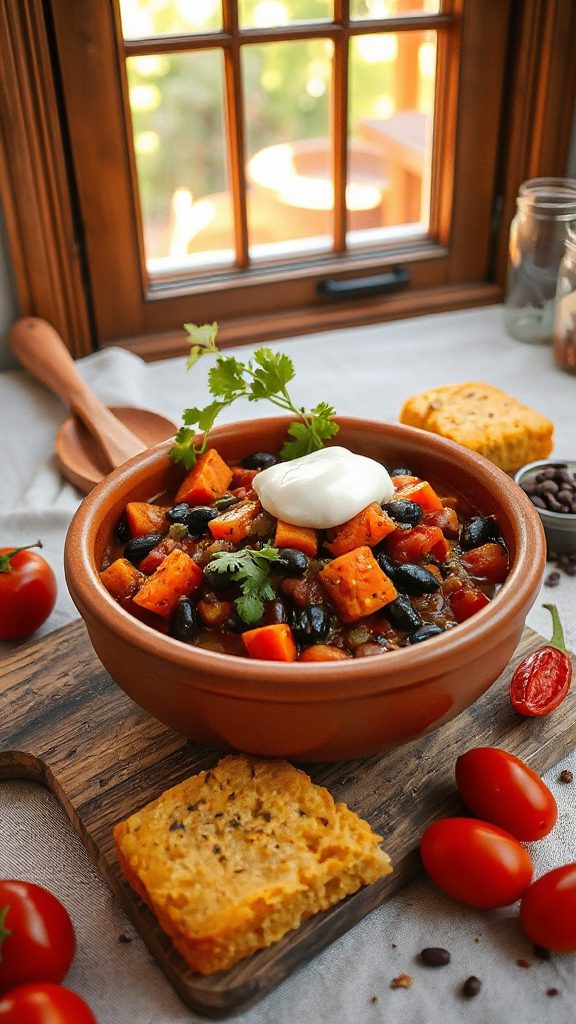 nutritious comforting vegetable chili
