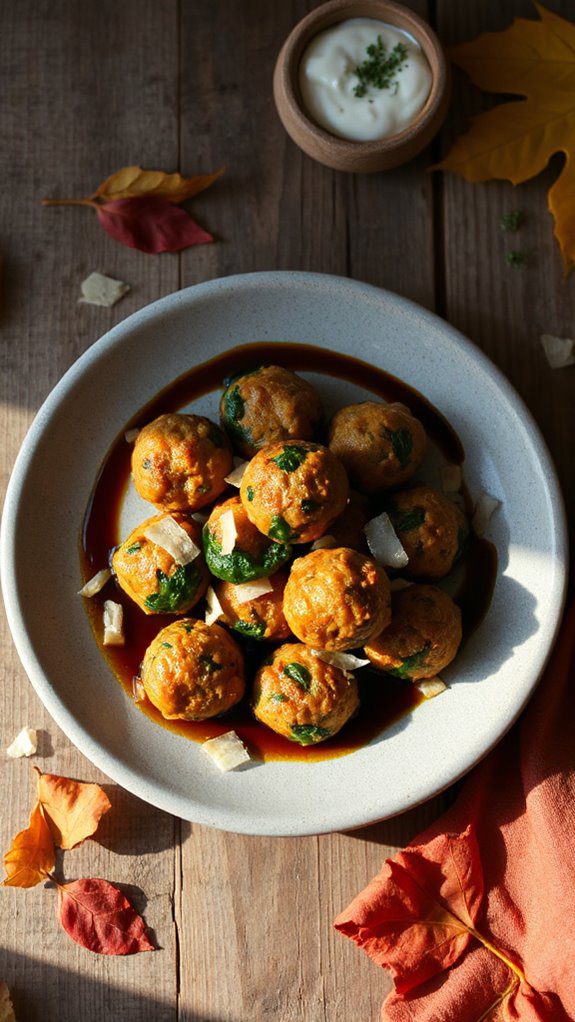 nutritious fall flavored meatballs