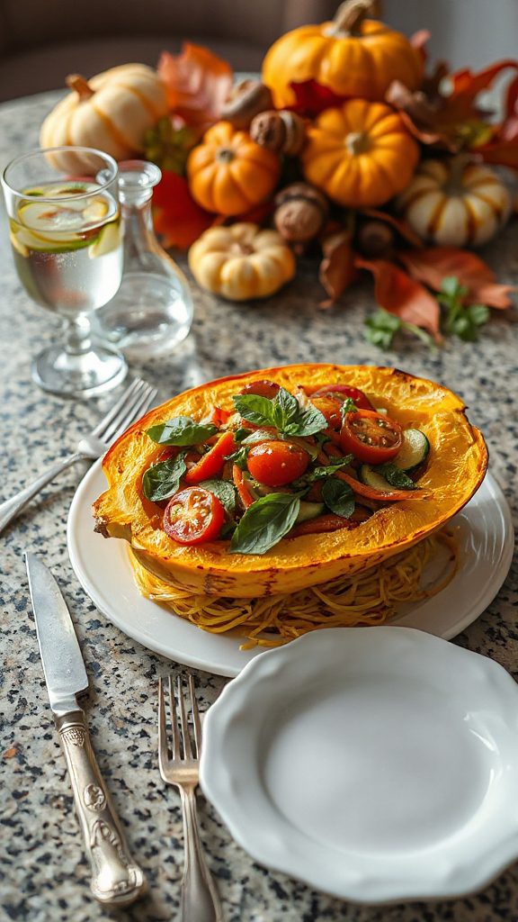 nutritious spaghetti squash primavera