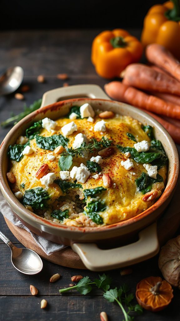 nutritious spinach feta casserole