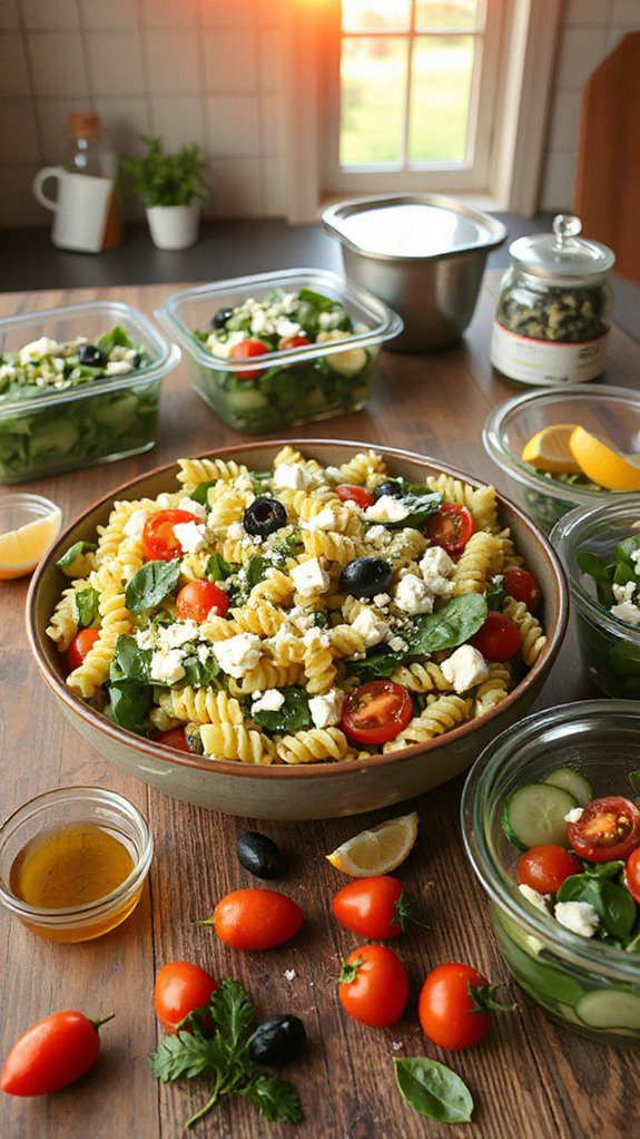 nutritious spinach feta pasta salad nutritious spinach feta pasta salad