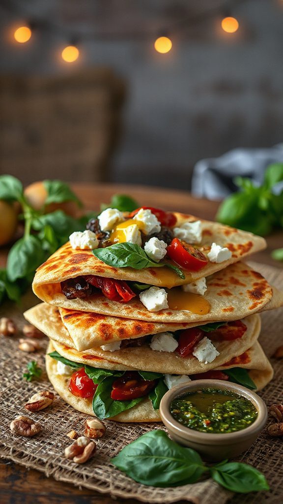 nutritious spinach feta wrap