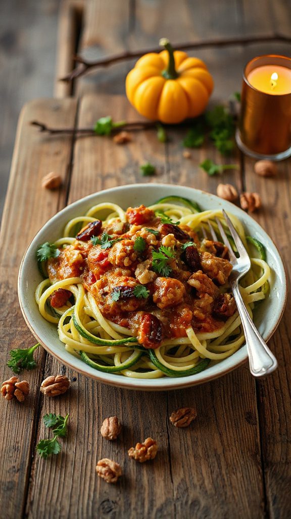 nutritious walnut bolognese dish