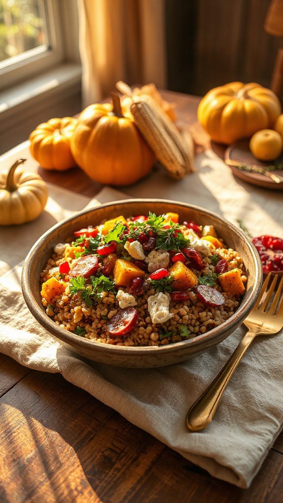nutty farro with roasted vegetables nutty farro with roasted vegetables