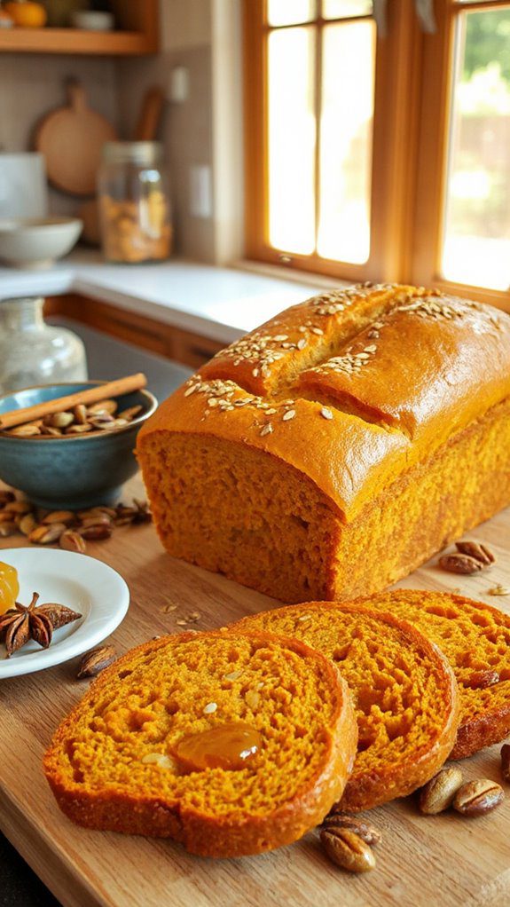 nutty pumpkin bread recipe
