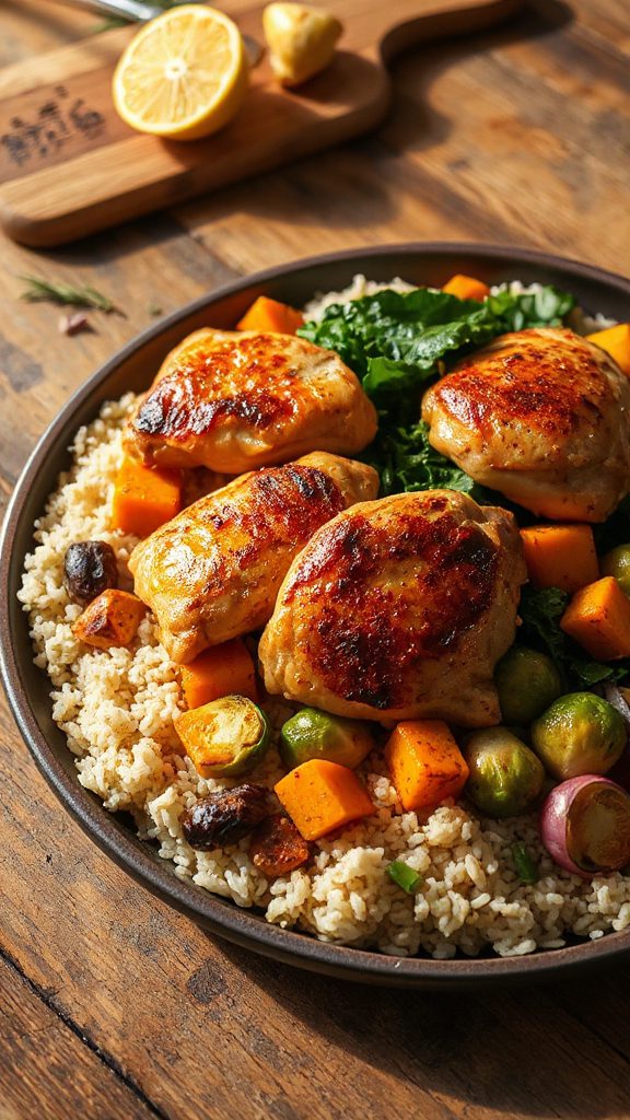 one pan autumn chicken dish