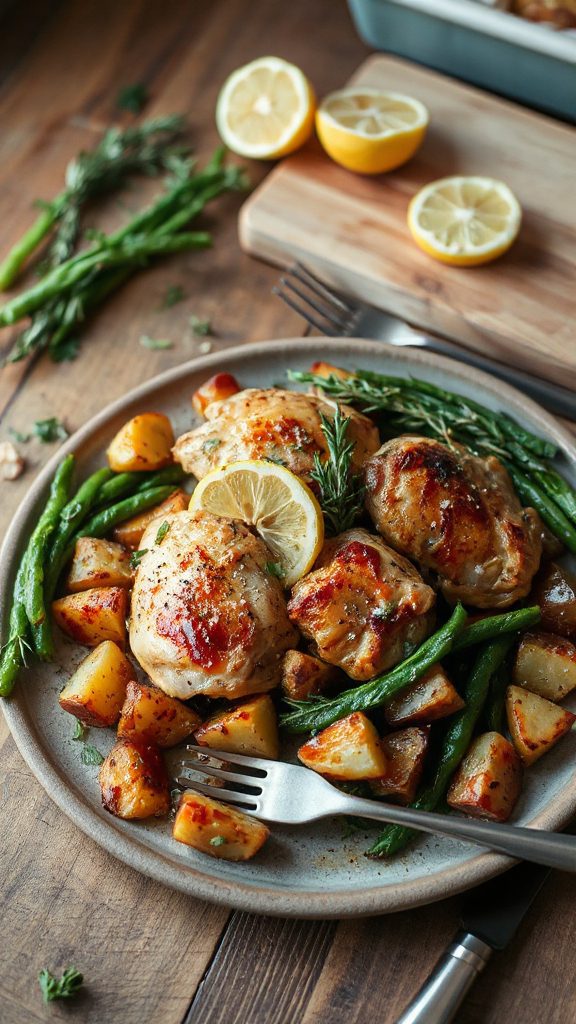 one pan lemon herb chicken