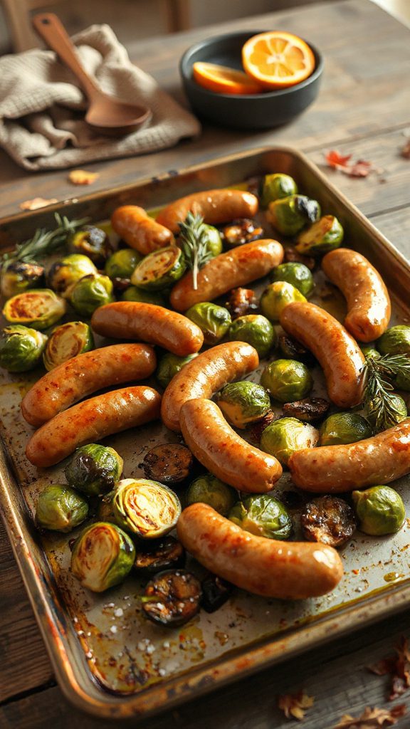 one pan sausage and sprouts one pan sausage and sprouts