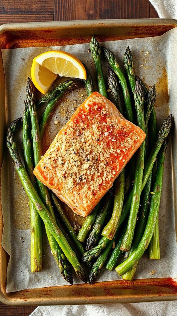 parmesan crusted salmon dinner