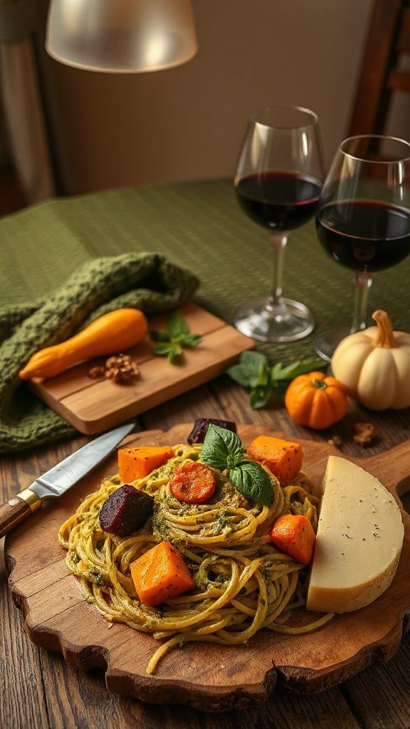pasta with roasted vegetables