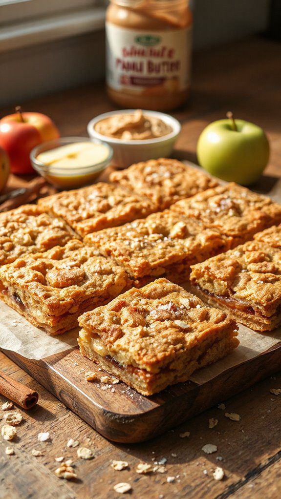 peanut butter apple bars