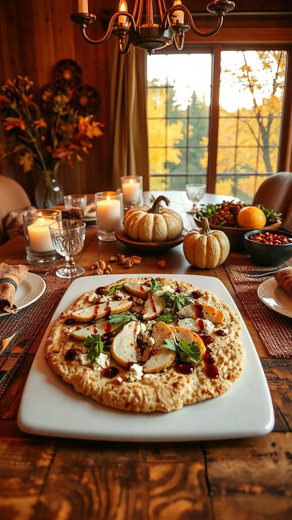 pear gorgonzola flatbread delight