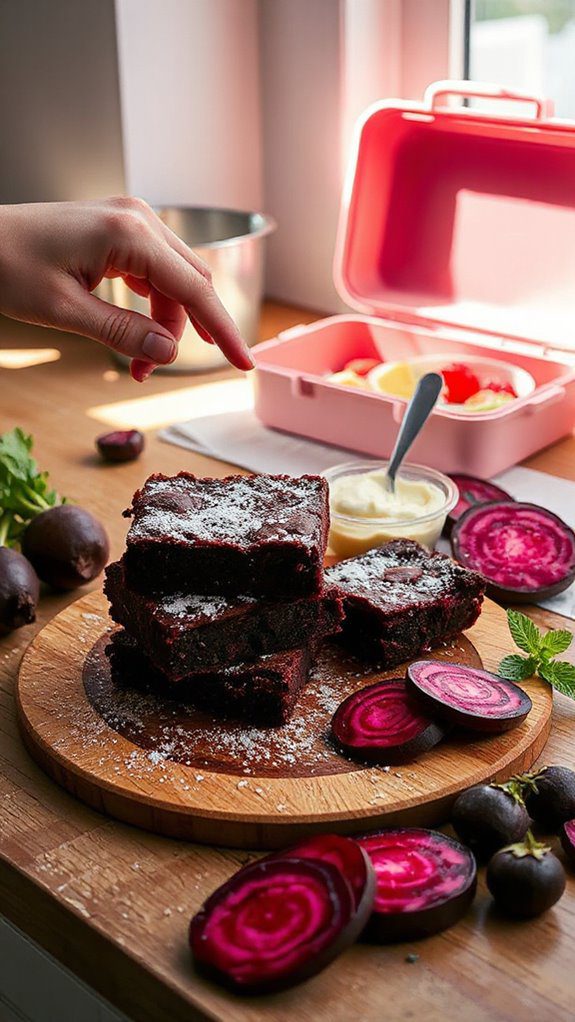 perfectly fudgy beet brownies