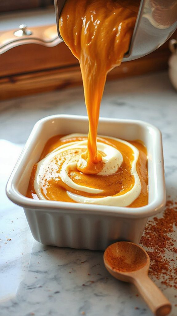 pour batter into pan pour batter into pan