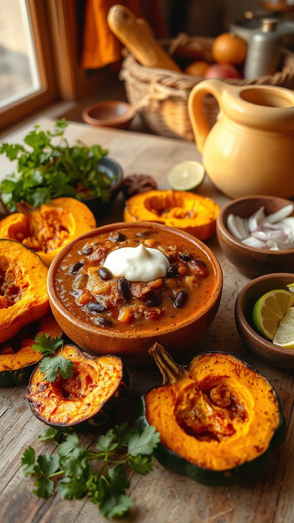 pumpkin black bean chili recipe