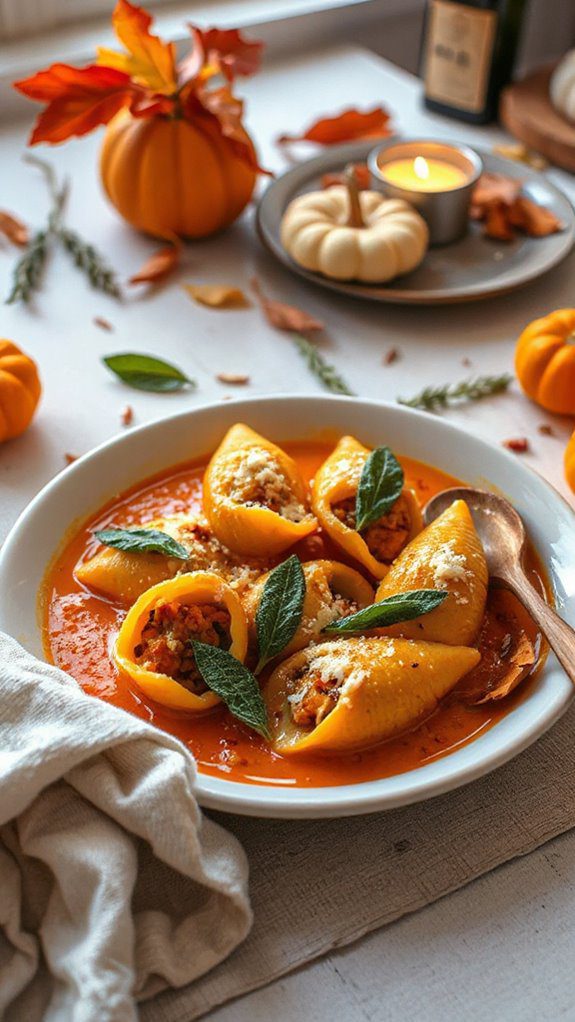 pumpkin filled pasta shells recipe