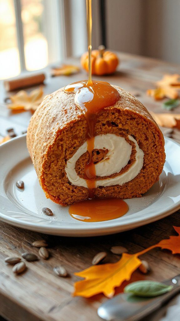 pumpkin roll with caramel pumpkin roll with caramel