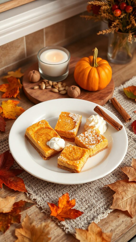 pumpkin spice cheesecake bars
