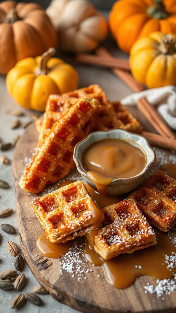 pumpkin spice waffle sticks