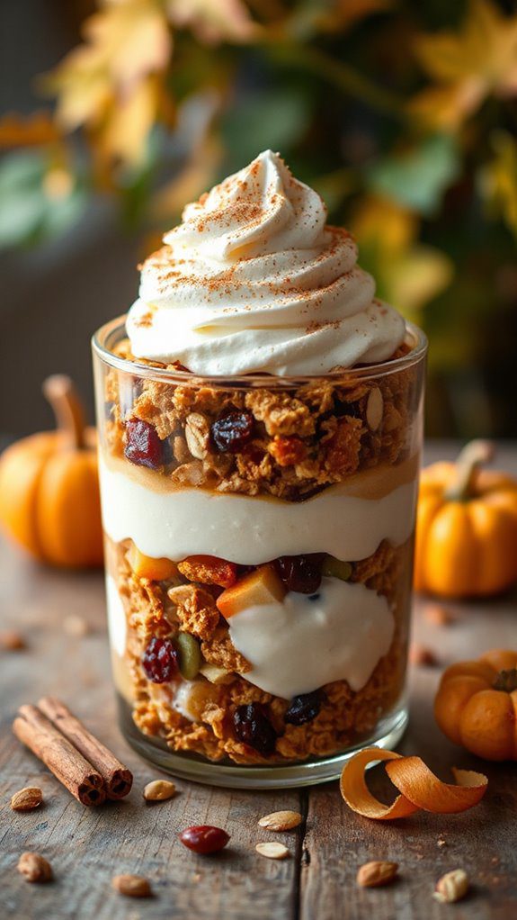 pumpkin spice yogurt parfait delight pumpkin spice yogurt parfait delight