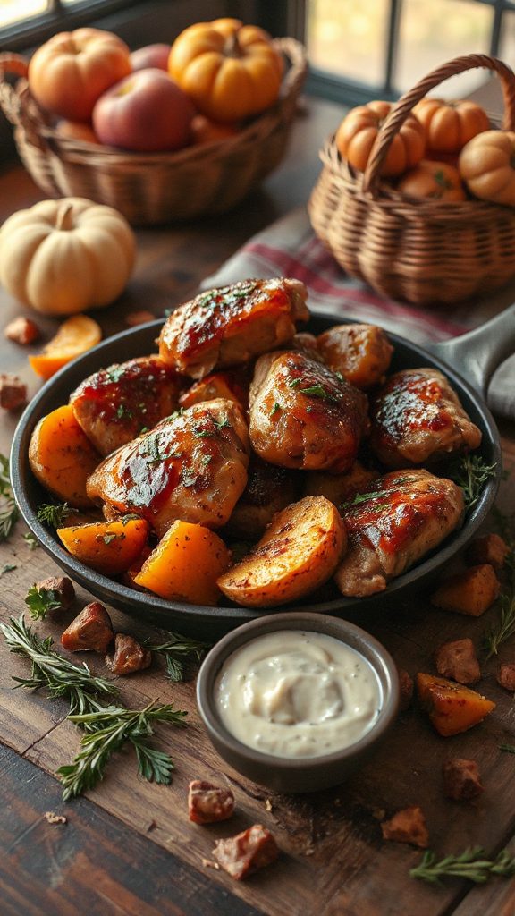 quick chicken sweet potato skillet
