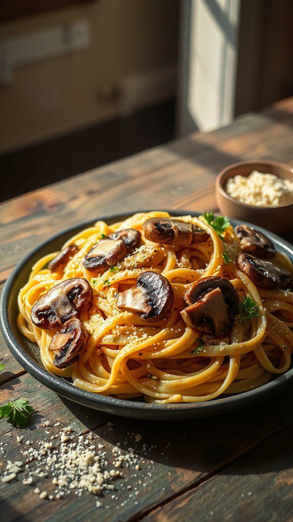 quick flavorful mushroom pasta