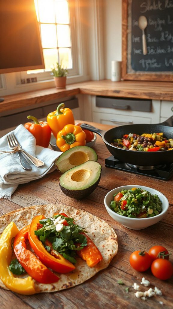 quick nutritious veggie tacos