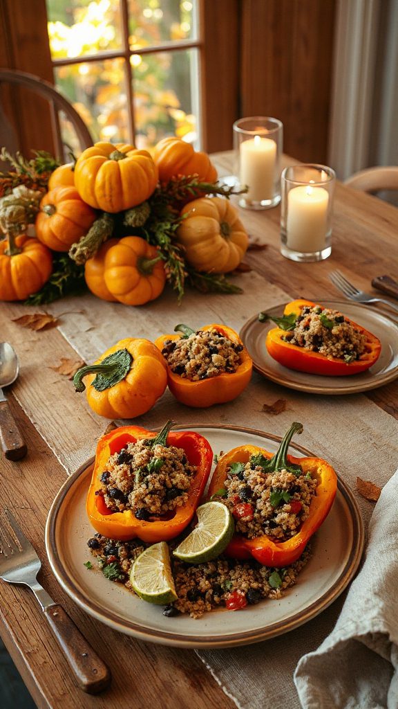 quinoa black bean stuffed peppers quinoa black bean stuffed peppers