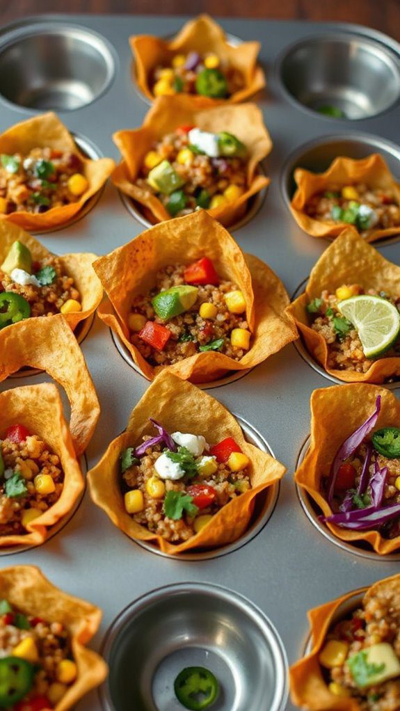 quinoa veggie taco cups