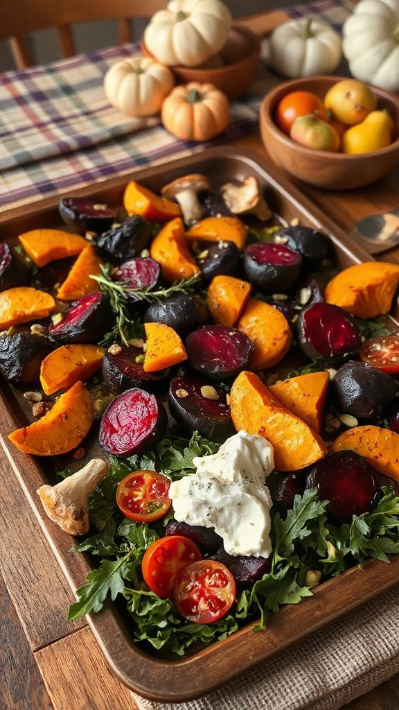 roasted beet goat cheese salad