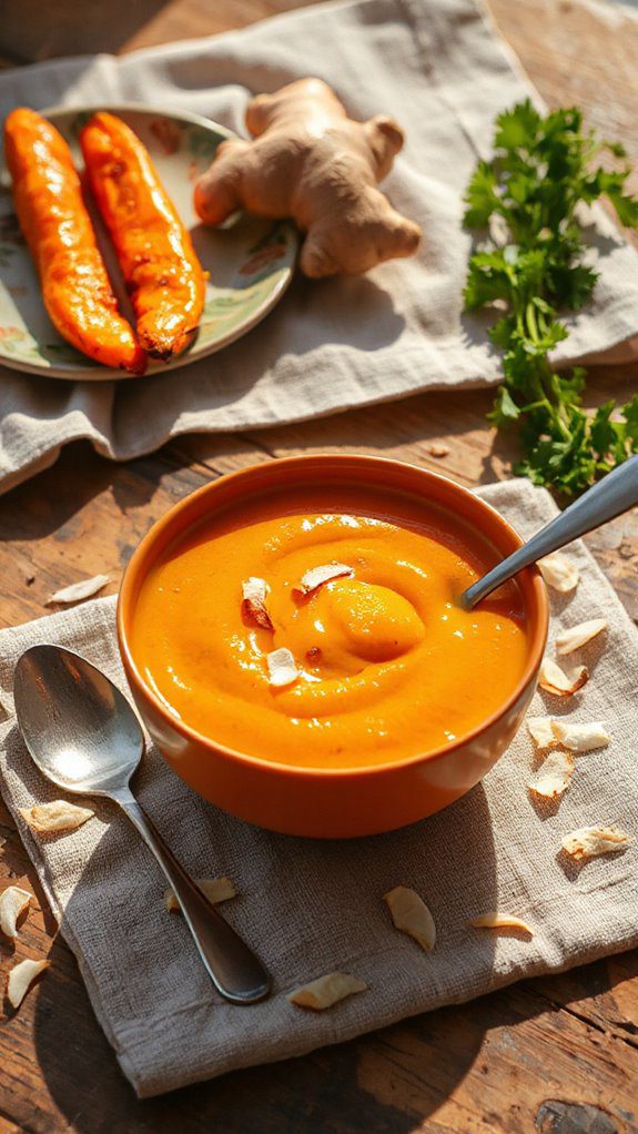 roasted carrot ginger pur e