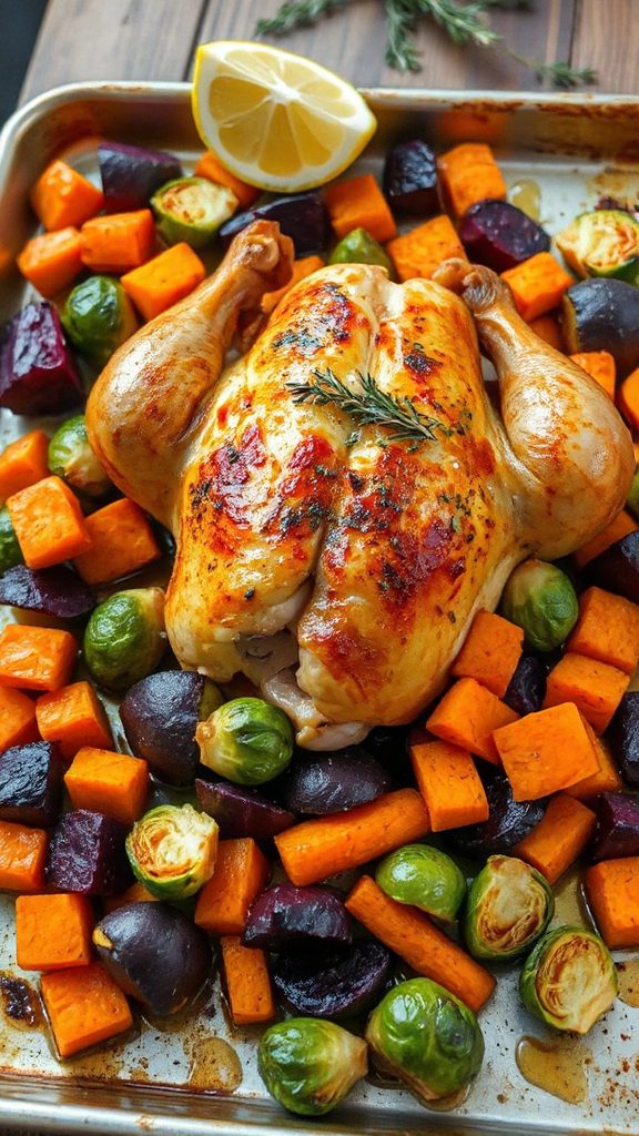 roasted chicken and vegetables roasted chicken and vegetables