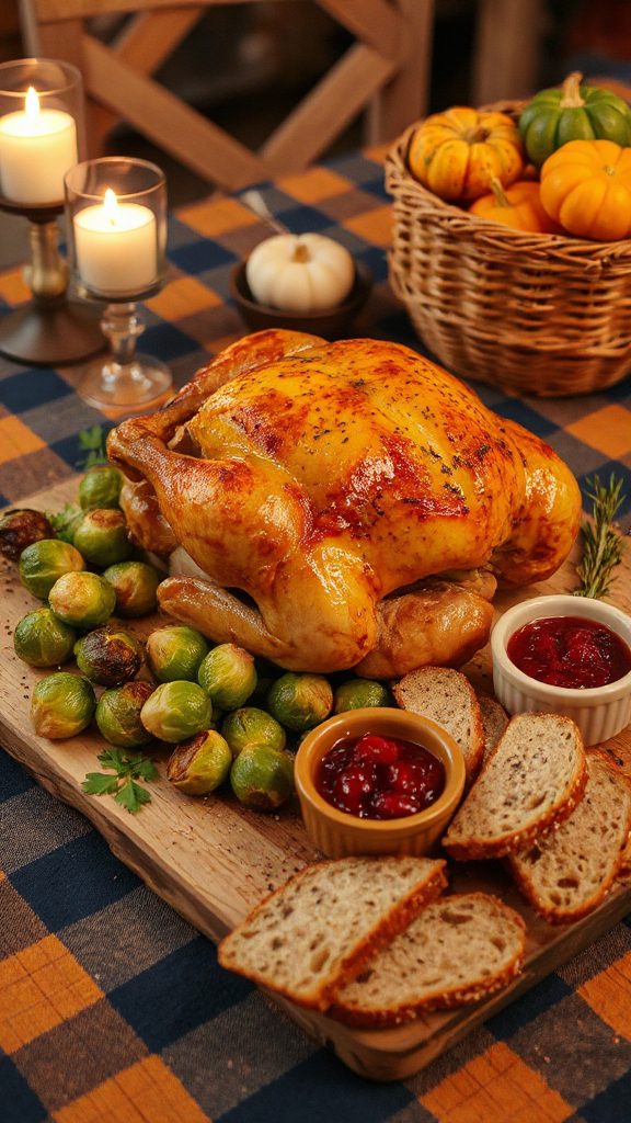 roasted chicken brussels sprouts dinner