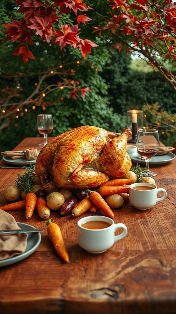 roasted chicken with vegetables