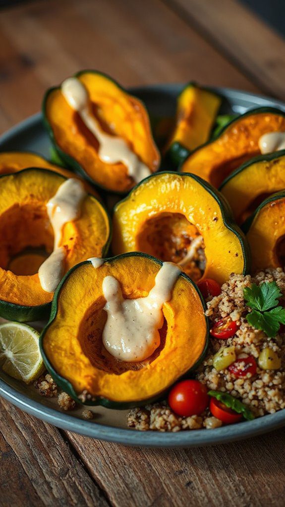 roasted squash with quinoa