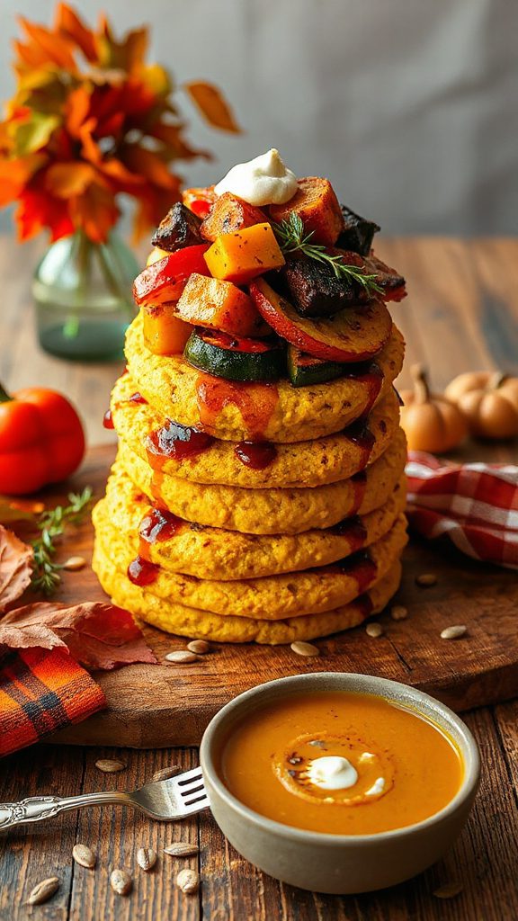roasted vegetable polenta stack roasted vegetable polenta stack