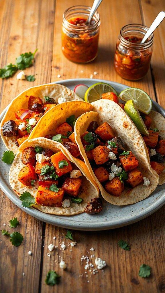 roasted vegetable taco delight