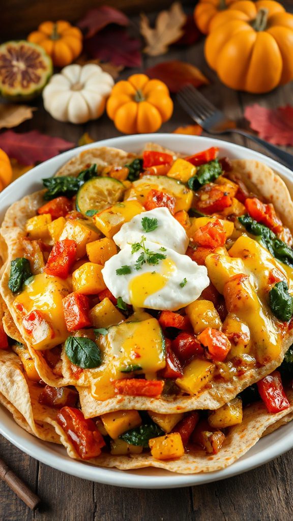 roasted vegetable tortilla casserole