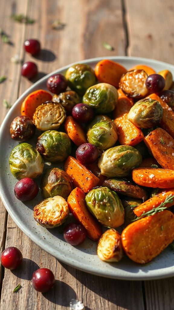 roasted vegetables with balsamic drizzle