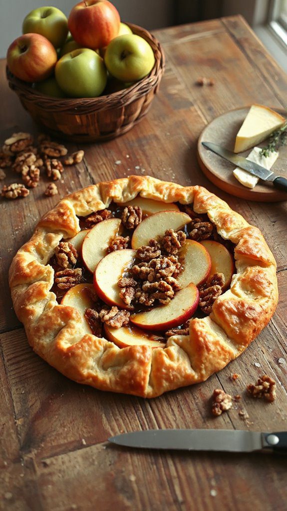 rustic apple brie tart