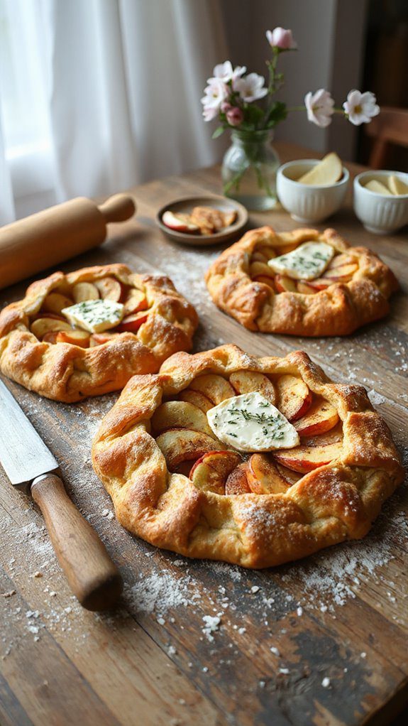 rustic apple brie tart