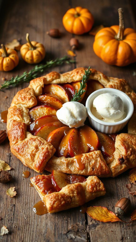 rustic caramel apple galette