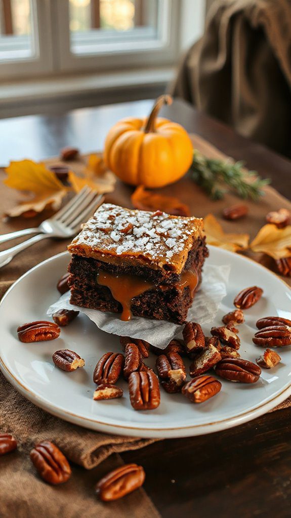 salted caramel pecan brownies