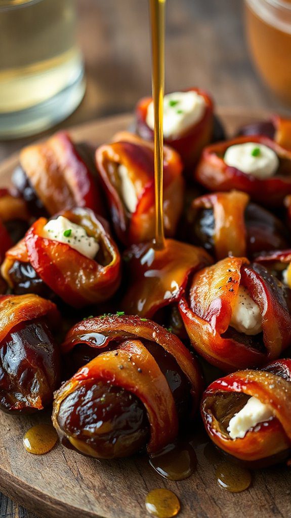 savory bacon wrapped date appetizer