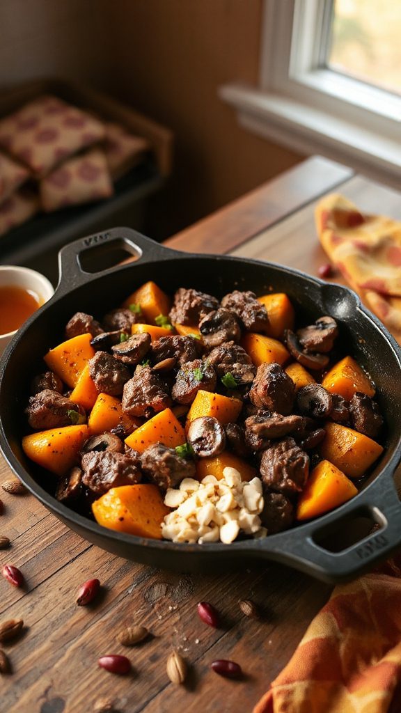 savory beef butternut squash skillet savory beef butternut squash skillet
