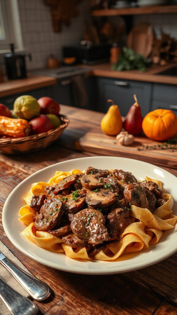 savory creamy beef dish