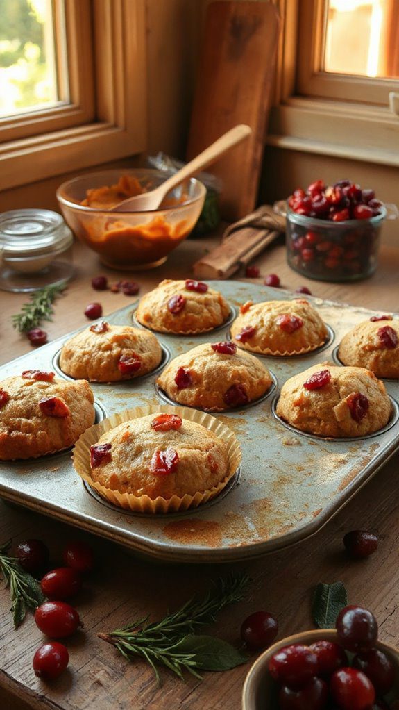 savory gingerbread stuffing muffins